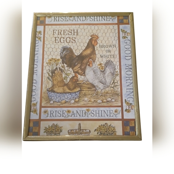 Source Unknown Other - Farmhouse Chicken Art - Fresh Eggs